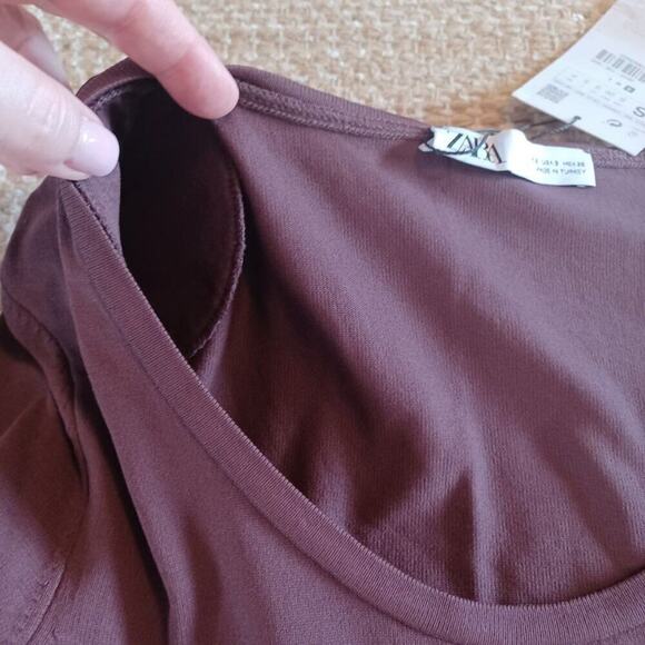 NWT Zara Bodycon Maxi Dress Spiced Apple S - Picture 7 of 11